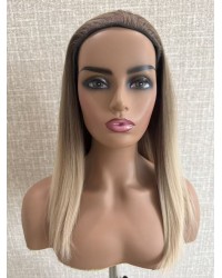 18" Balayage Ombre Blonde & Smoky Beige Band Fall Wig 18 inch Balayage Ombre Blonde & Smoky Beige Band Fall Wig – Mini Tiny Layer