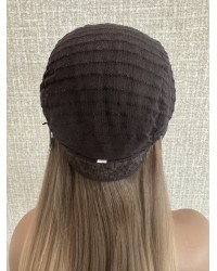 18" Balayage Ombre Blonde & Smoky Beige Band Fall Wig 18 inch Balayage Ombre Blonde & Smoky Beige Band Fall Wig – Mini Tiny Layer