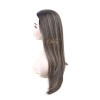 Natural Dark Brown With Highlights Small Layer Virgin European Hair Band-fall Wigs