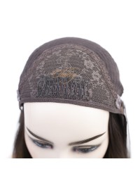 Natural Dark Brown With Highlights Small Layer Virgin European Hair Band-fall Wigs