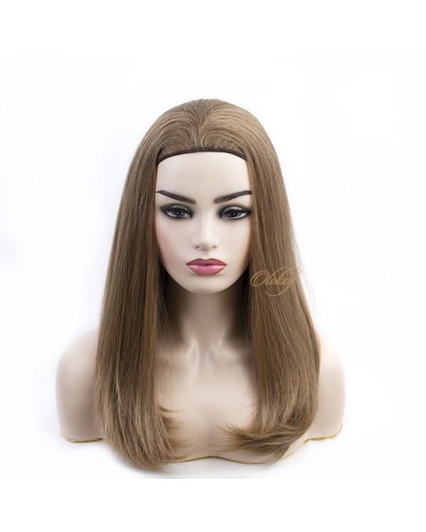 Natural Gold Brown Color Small Layer Virgin European Hair Band-Fall Kosher Wigs