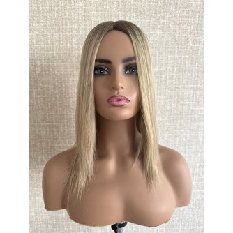 12" Ashy Blonde Silk Top Hair Piece – 8×8 Base