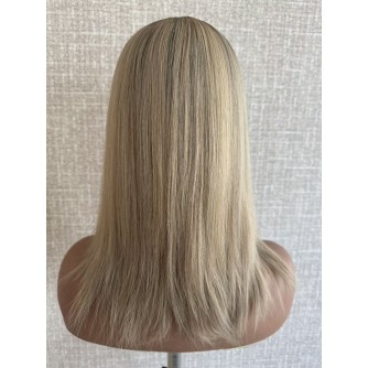 16" Silk Top Ashy Blonde  8×8 Base Hair Piece , Hair Toppers