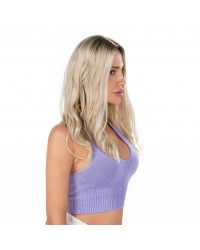 Iced Champagne Blonde silk top hair topper 8x8 with 4×4 handmade silk base – 18 inch