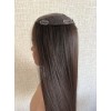 24" Natural Brown European Lace Top Hair Piece Natural Brown #6 Virgin European Lace Top Hair Piece 24 inch