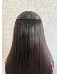 24" Natural Brown European Lace Top Hair Piece Natural Brown #6 Virgin European Lace Top Hair Piece 24 inch