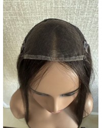24" Natural Brown European Lace Top Hair Piece Natural Brown #6 Virgin European Lace Top Hair Piece 24 inch