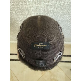 24" Natural Brown Virgin European Lace Top Hair Piece