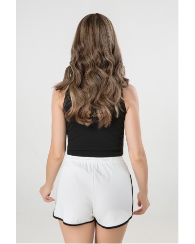 20" Ash Mocha Swirl Silk Top Hair Topper – 4×4 Silk Top, 8×8 Cap | Virgin European Hair