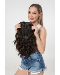 Silk Top 4×4 Hair Topper, #4 Dark Brown Mongolian Hair, 8×8 Cap, 18 Inch