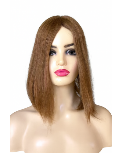 14" Silk Top Golden Caramel Virgin Slavic Hair Toppers | Kippah Fall – Special Rosh Hashanah Offer