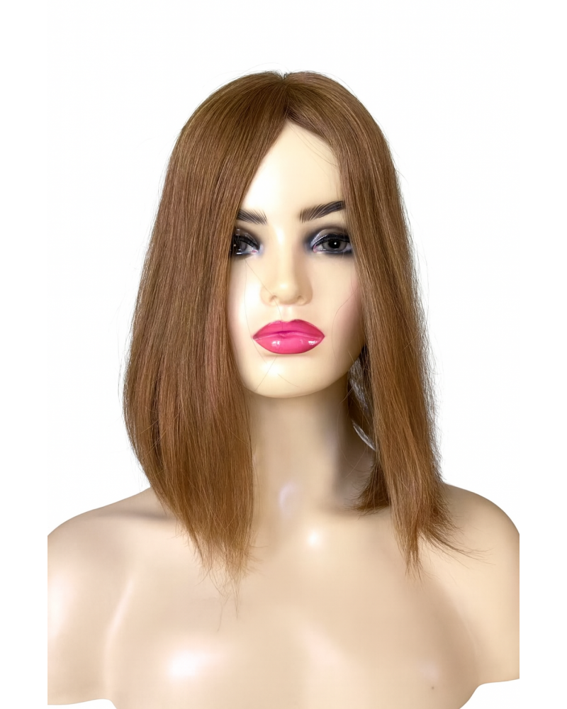 14 inch Golden Caramel Silk Top European Slavic Hair Kippah Fall