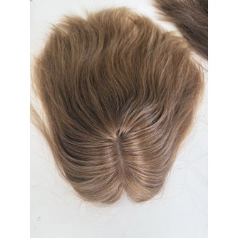 14" Silk Top Golden Caramel Virgin Slavic Hair Toppers | Kippah Fall – Special Rosh Hashanah Offer