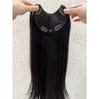 20" U-Part Virgin Hair Piece – Natural #2 Dark Brown