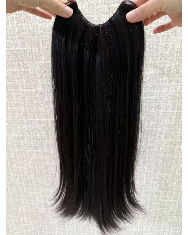 20" U-Part Virgin Hair Piece – Natural #2 Dark Brown