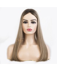Silk Top 4*4 Color NOA# Highlights Blonde Virgin European Hair Kippah Fall Topper Silk Top 4*4 Color NOA# Highlights Blonde Virgin European Hair Kippah Fall Topper