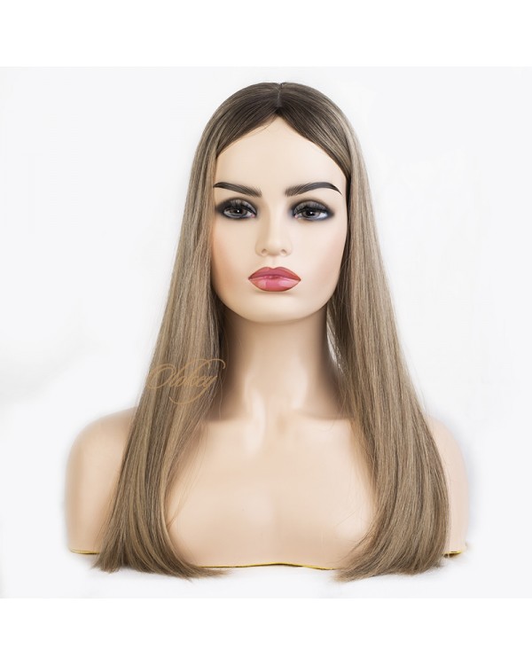 Silk Top 4*4 Color NOA# Highlights Blonde Virgin European Hair Kippah Fall Topper