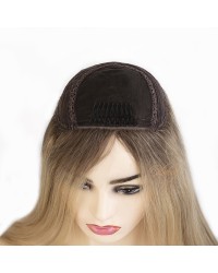 Silk Top 4*4 Color NOA# Highlights Blonde Virgin European Hair Kippah Fall Topper Silk Top 4*4 Color NOA# Highlights Blonde Virgin European Hair Kippah Fall Topper
