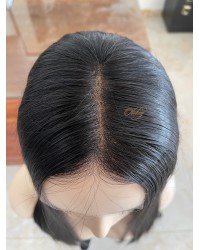 Custom Lace Top Hair Topper – #2 Dark Brown, Virgin European Hair Custom Handmade Lace Top Hair Topper – Virgin European Hair, Dark Brown #2, 8×8 Cap, 24 Inch