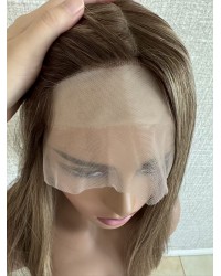 Hazelnut Toffee Melt Silk Top Wig 16” & 20” Rooted Hazelnut Toffee Melt Silk Top Lace Wig – Virgin Mongolian Hair