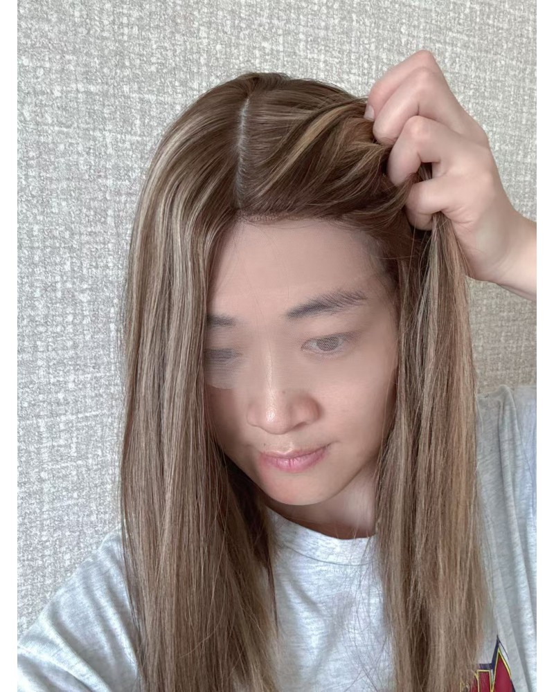 Hazelnut Toffee Melt Silk Top Wig 16” & 20” Rooted Hazelnut Toffee Melt Silk Top Lace Wig – Virgin Mongolian Hair