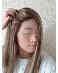 Hazelnut Toffee Melt Silk Top Wig 16” & 20” Rooted Hazelnut Toffee Melt Silk Top Lace Wig – Virgin Mongolian Hair