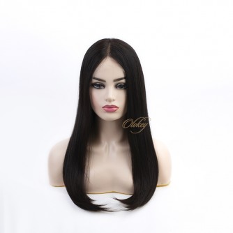 Lace Top 5*5 With Ear To Ear Lace Natural European 2# Color Virgin European Hair Kosher Wigs