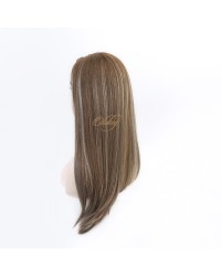 22" Balayage Light Chestnut & Honey Blonde Lace Top Wig – Virgin Brazilian Hair Balayage Light Chestnut & Honey Blonde 5x5 Lace Top Wig, Virgin Brazilian Hair, Ear-to-Ear Lace, Kosher Wig, 22 Inch