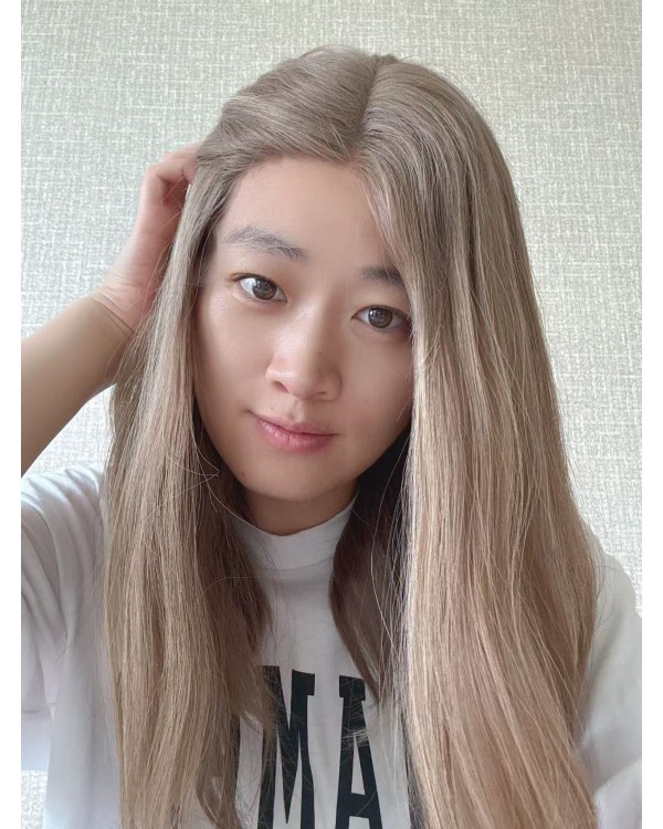 18’’ Soft Sandstone Blonde 10/16# Luxury Lace Top Wig 