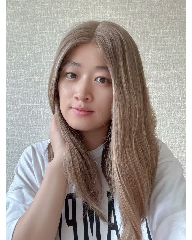 18’’ Lace Top Wig Soft Sandstone Blonde – 10/16# Highlight