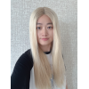 22 inch Vanilla Cream Ombre Lace Top Wig – Brazilian Hair with Short Roots
