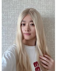 Vanilla Cream Ombre Lace Top Wig 22 Inch 22 inch Vanilla Cream Ombre Lace Top Wig – Brazilian Hair with Short Roots