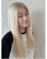 Vanilla Cream Ombre Lace Top Wig 22 Inch 22 inch Vanilla Cream Ombre Lace Top Wig – Brazilian Hair with Short Roots