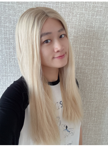 22" Vanilla Cream Lace Top Wig – Ombre Blonde Color | Swiss Lace Single Knots | Brazilian Hair