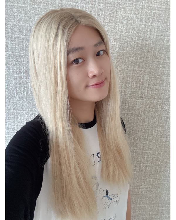 22" Vanilla Cream Ombre Blonde Brazilian Hair Lace Top Wig 