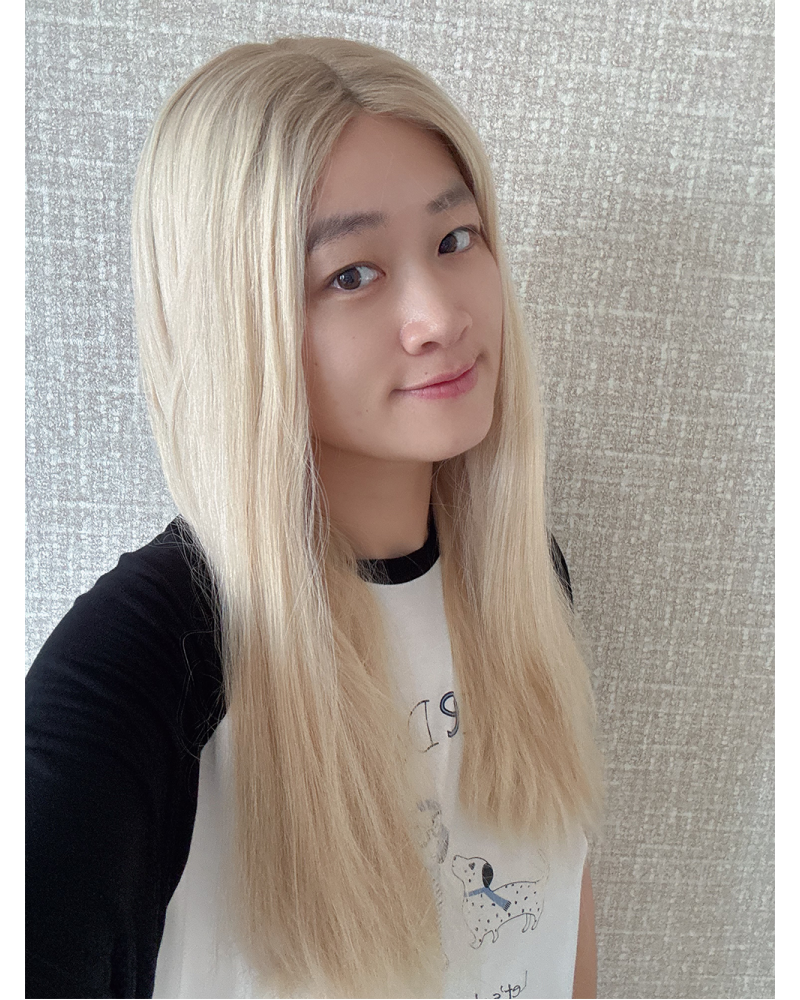 Vanilla Cream Ombre Lace Top Wig 22 Inch 22 inch Vanilla Cream Ombre Lace Top Wig – Brazilian Hair with Short Roots