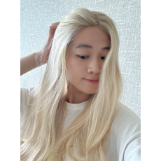 22" Vanilla Cream Lace Top Wig – Ombre Blonde Color | Swiss Lace Single Knots | Brazilian Hair