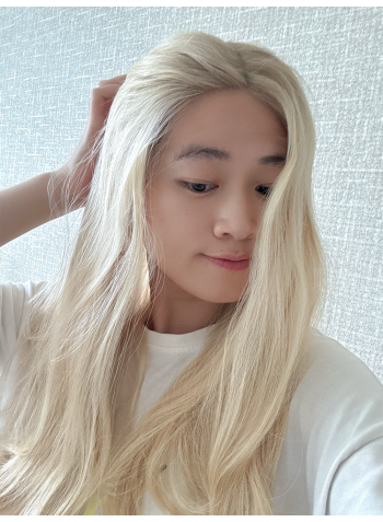22" Vanilla Cream Lace Top Wig – Ombre Blonde Color | Swiss Lace Single Knots | Brazilian Hair