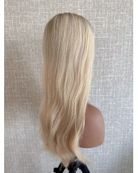 Vanilla Cream Ombre Lace Top Wig 22 Inch 22 inch Vanilla Cream Ombre Lace Top Wig – Brazilian Hair with Short Roots