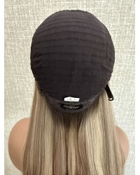 18in Balayage Ash-Rooted Champagne Blonde Lace Top Wig 18" ash-rooted champagne blonde lace top wig with silk liner and natural hairline