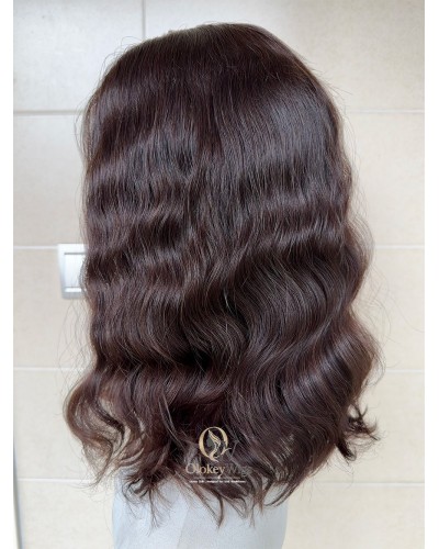 Studio Ready 18" Lace Top Virgin Brazilian Wave Hair Natural Soft Dark Brunette Wig