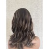 16 inch Cool Espresso with Caramel Glow Brazilian Lace Top Wig