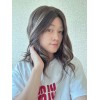 16 inch Cool Espresso with Caramel Glow Brazilian Lace Top Wig