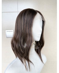 Studio Ready Virgin European Mocha Ash Balayage Rooted Lace Top Wig