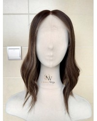 Studio Ready Virgin European Mocha Ash Balayage Rooted Lace Top Wig