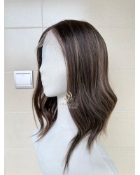 Studio Ready Virgin European Mocha Ash Balayage Rooted Lace Top Wig