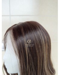 Studio Ready Virgin European Mocha Ash Balayage Rooted Lace Top Wig