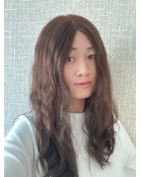 20 inch Luxury Brazilian Wave Factory Colored 6# Cool Brown Lace Top Wigs