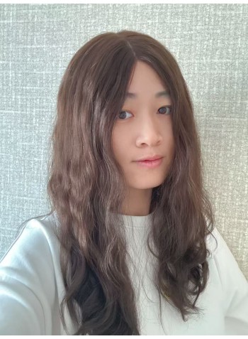 20" Luxury Brazilian Wave Factory Colored 6# Cool Brown Lace Top Wigs