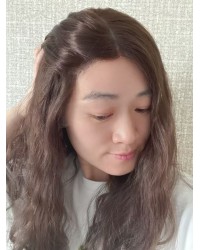 20 inch Luxury Brazilian Wave Factory Colored 6# Cool Brown Lace Top Wigs